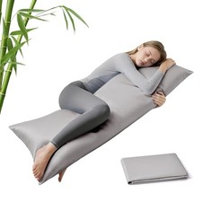 Cooling Body Pillow Case 20"x54", Body 20"x54" -Pack of 1 04- Silver Grey