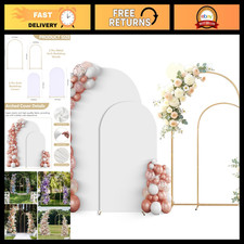 Metal Arch Backdrop Stand Set of 2 - Adjustable Wedding Photo Booth Frame 7.2FT