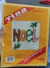 Vtg Tina Of California Latch Hook Kit NOEL Christmas Hook Not Included Sealed