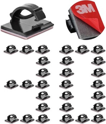 3M Cable Clips Self Adhesive Cord Organizer, Wire Holder Clamp Management Sti...