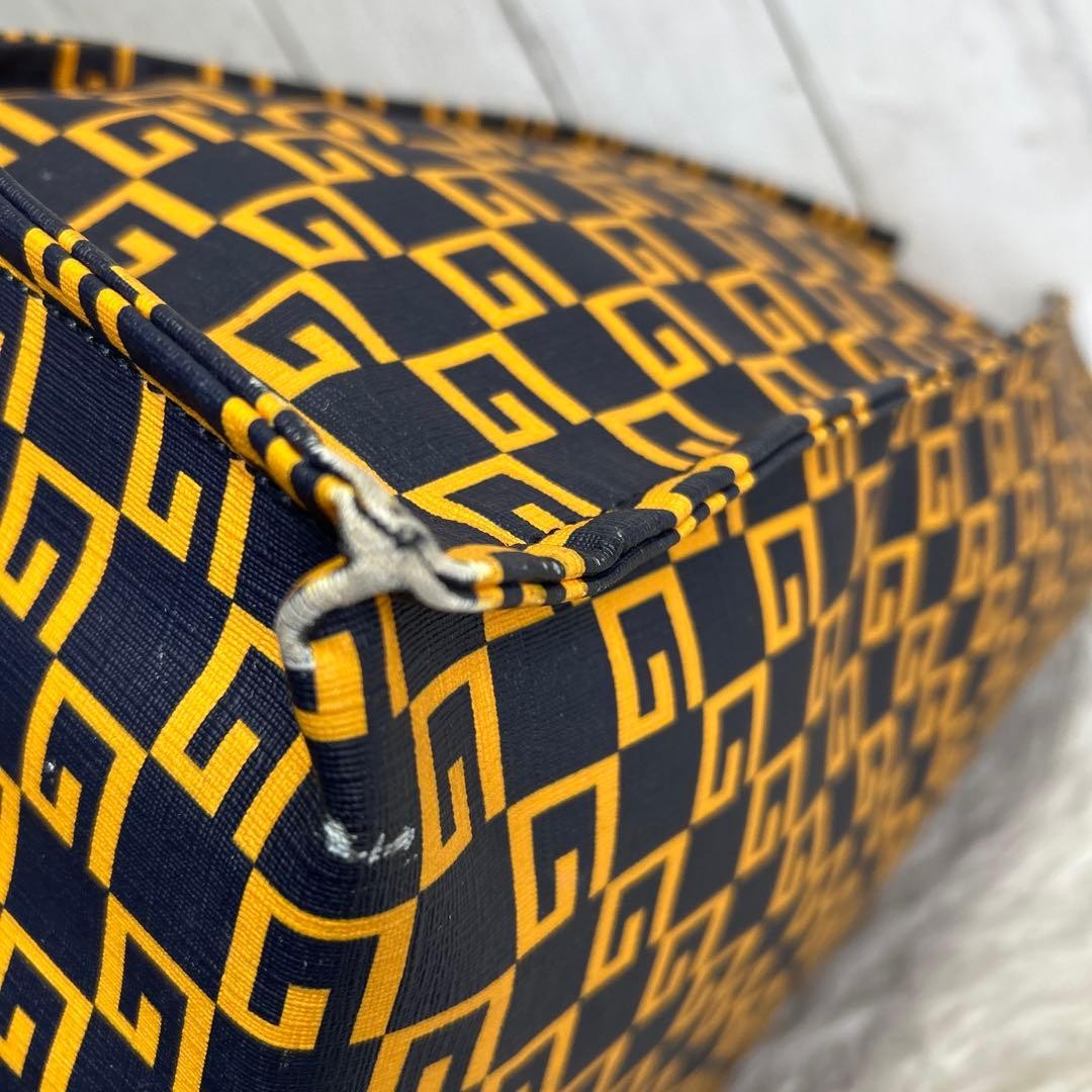 GUCCI Square G Tote Bag PVC Leather Black Large Capacity Authentic thumbnail 13