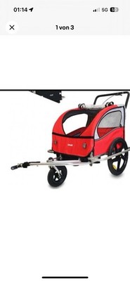 DMS  Fahrradanhänger 2in1 Kinderanhänger Fahrrad Jogger Radanhänger