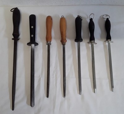Konvolut 7 alte Wetzstahl Messerschärfer Vintage 