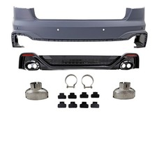 Sport Umbau Stoßstange hinten duplex für Audi A4 B9 8W Facelift ab 2019 ohne RS4