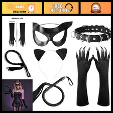 5PCS Halloween Cat Costume Set for Women - Ears, Tail, Whiskers  More 