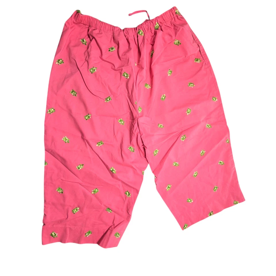 Capris Karen Scott Sport Mujer Rosa Con Tortugas Talla XL Foto 4 de 4