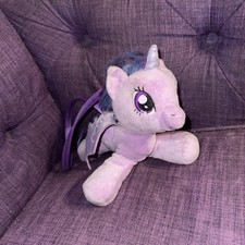 My little pony Plush Purse Sparkle 2014 Hasbro Toy Handbag Purple Glitter Wing