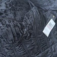 City Studio Womens Black Velvet Evening Dress Gown Juniors 13/14 NEW