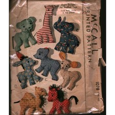 Vintage McCall Printed Pattern 1078 Stuffed T...