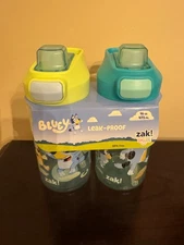 Disney Stitch ZAK! 2-Pack  16oz Leak-Proof Water Bottles BPA-Free New