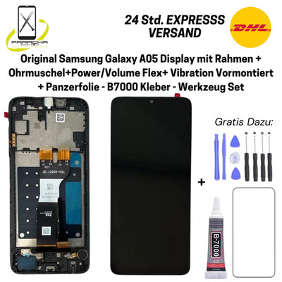 Für Samsung Galaxy A05 A055F Display OLED Bildschirm LCD Rahmen Schwarz