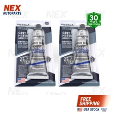 2x Grey RTV Silicone Gasket Maker Hi Temp Engine Sealant – 3.0 fl oz (85g) Each