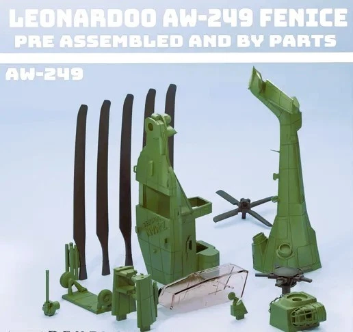 ELICOTTERO Esercito Italiano,AW249,scala 1:48,kit Resina - Immagine 2 di 4