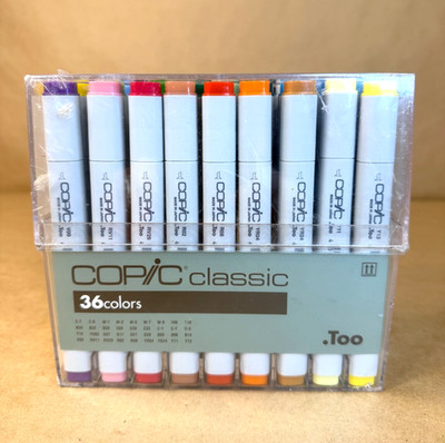 Copic Classic 36-Color Marker Set - Professional Alcohol-Based Art Markers - NEW