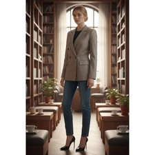 On 34th Womens Blazer 2 NWT Plaid Double Breasted Beaded Sequin Lined Jacket