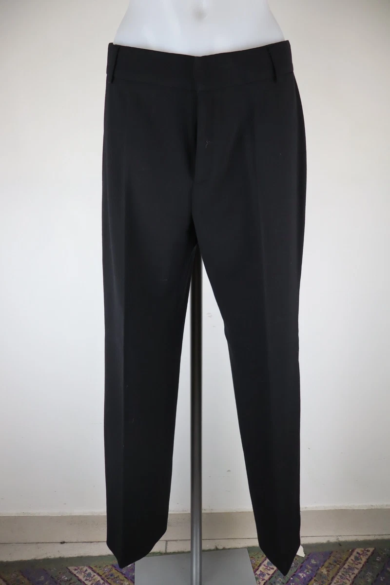 Pantalon Femme Max Mara - Taille 2 - Noir - Cuir - Longueur Jambe 76,5 Cm - Occasion TB état
