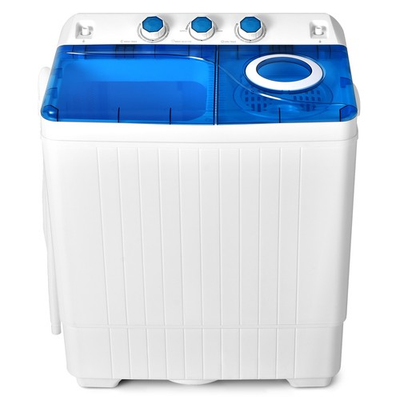 #ad Costway Portable 26lbs Semi automatic Twin Tub Washing Machine W Drain Pump $199.99