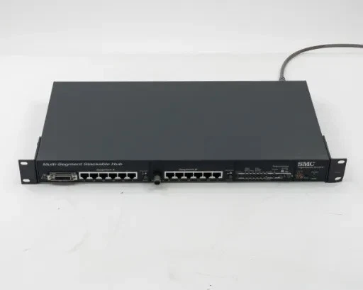 SMC SMC3312TC 12 port SMC TigerStack 3312TC 10 Base T HUB with BNC and AUI Ports - Image 2 of 4