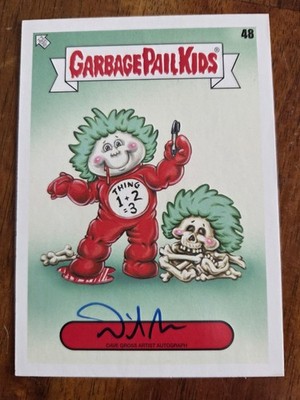 DAVID GROSS 2022 GARBAGE PAIL KIDS GPK #48 ''BOOK WORMS'' Autograph AUTO CARD