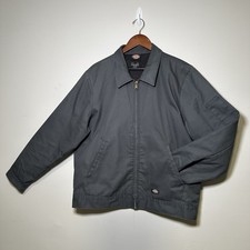 Dickies Gray Polyester Blend Work Jacket Size L/R/GR RN20697