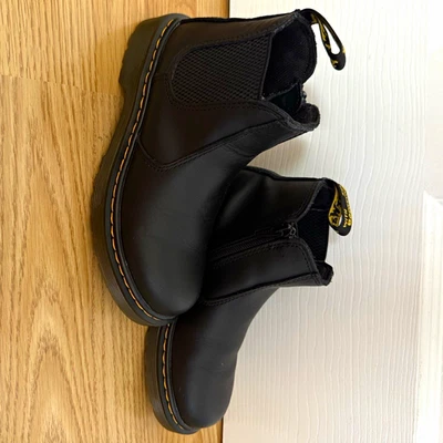 Dr. Martens Sinclair Hi Max black leather platform zip boots, Size 3 UK