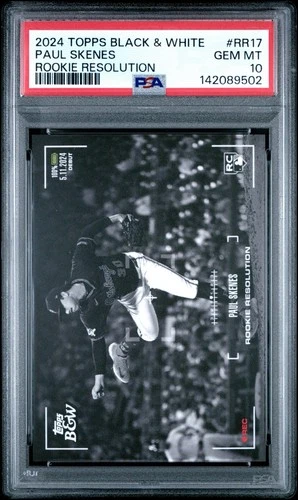 2024 Topps Black White Rookie Resolution Paul Skenes #RR17 (RC) PSA 10