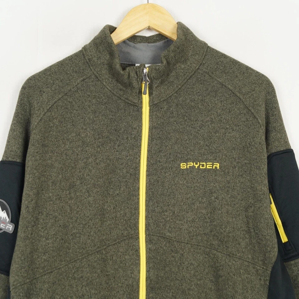 Pull SPYDER taille XL polyester fermeture éclair intégrale col faux... - Photo 3/4