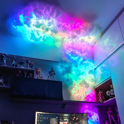 3D Thundercloud Storm Ceiling Lights DIY Kit Music Sync Cotton Thunder Lightning