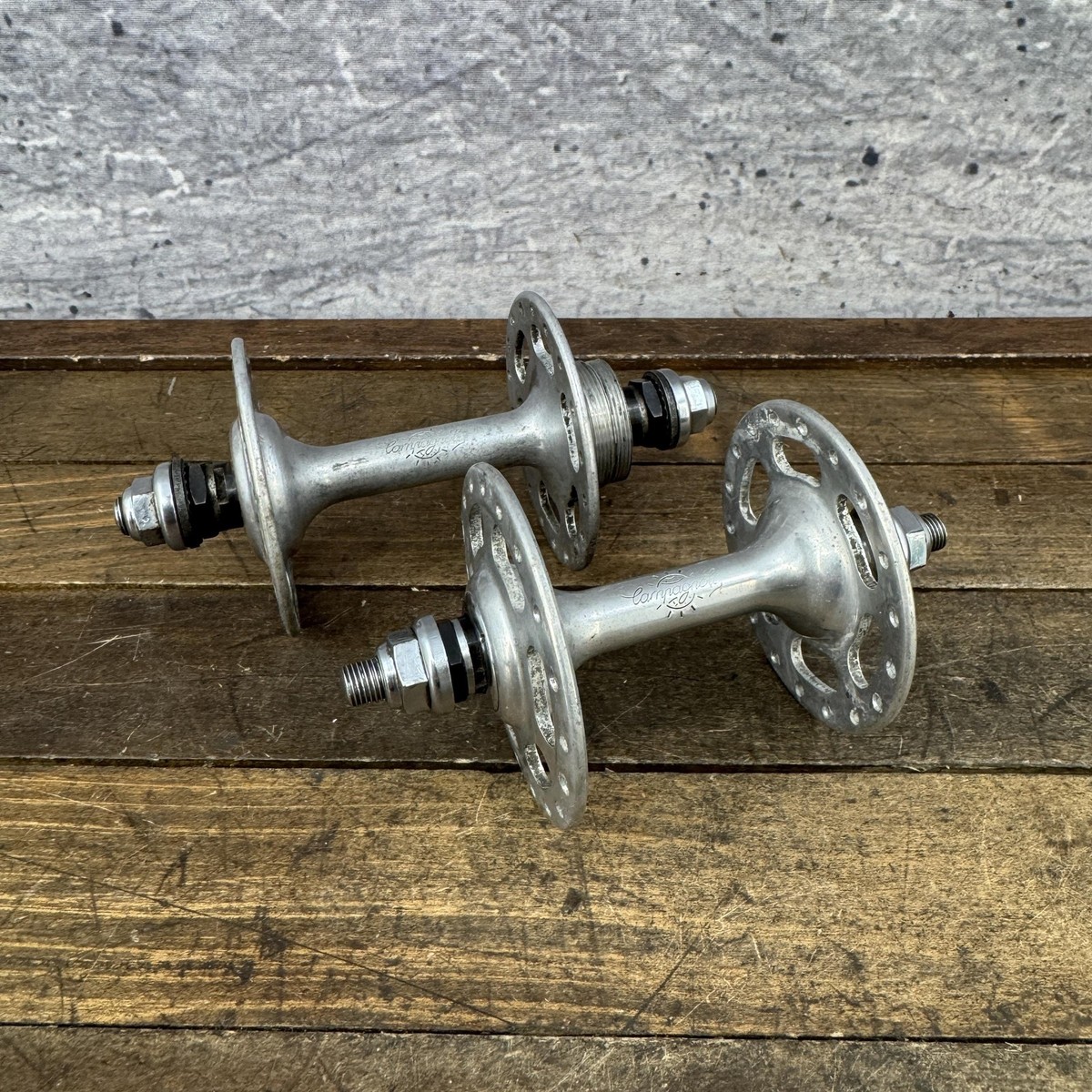 Vintage Campagnolo Track Hub Set 36H Nutted High Flange Fixie