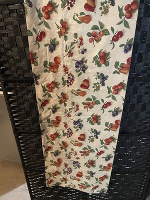 Longaberger Fabric Valance Fruit Medley 72''x18'', Rod Pocket, Lined