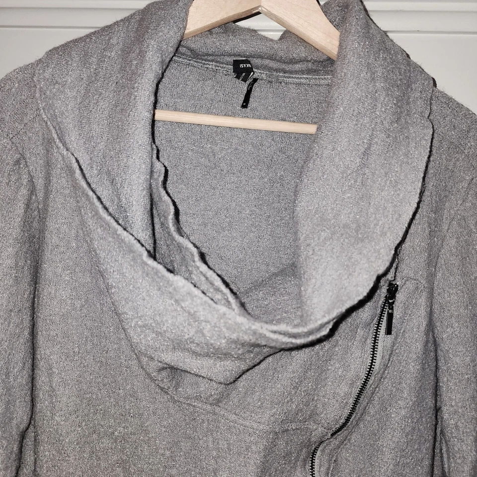 Abrigo STELLA CARAKASI Far & Away Talla M Lana Natural Lux Lagenlook Asimétrico Cremallera Foto 4 de 4