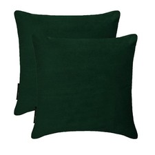 Bottle Green Velvet Throw Pillow Covers, 16"x16" Pack of 2 -Bottle Green Velvet