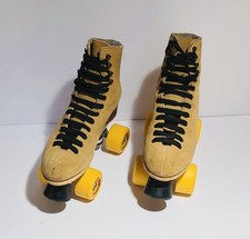 Vintage Riedell 130L Jogger Brown Suede Sure-Grip Roller Skates USA 44998 Size 7