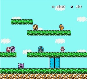 &copy;1990 Konami NINTENDO FAMICOM Puzzle Action Platformer MOAI KUN Japanese NES KDS-M9