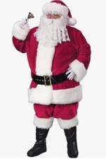 Crimson Santa Claus Suit - Plush - Deluxe - Men - 3 Sizes