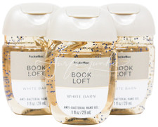 Bath  Body Works Book Loft Pocketbac Hand Gel Antibacterial 3pc Set White Barn