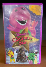 VHS Barney's Christmas Star EUC 2002 50 Mins 13 Songs Video Tape