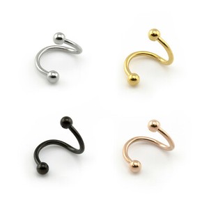Piercing Da Ombelico Spirale Twist Helix Trago Piercing Sopracciglio Nero Argento Palline O Coni Ebay