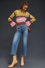 NWT Edwin Marli High-Rise Crop Blue Jeans Ant...