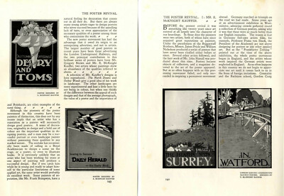 The Poster Revival E.McKnight Kauffer Tourist Advertising Design Art von 1920