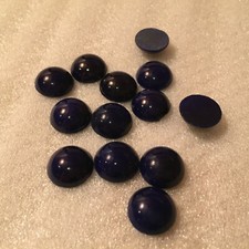 JR58 Vintage 13mm dark blue glass cabochons, unfoiled FB 24 