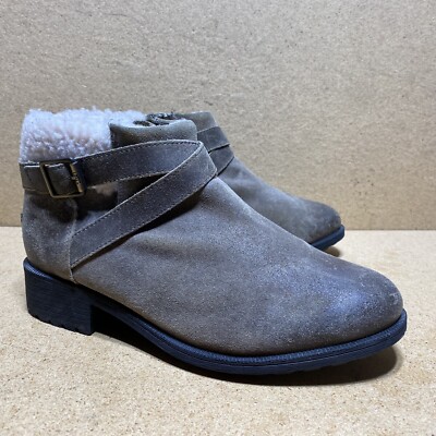 UGG Ankle Boots Womens Size 10 Benson Distressed Leather Sherling Lined  Booties