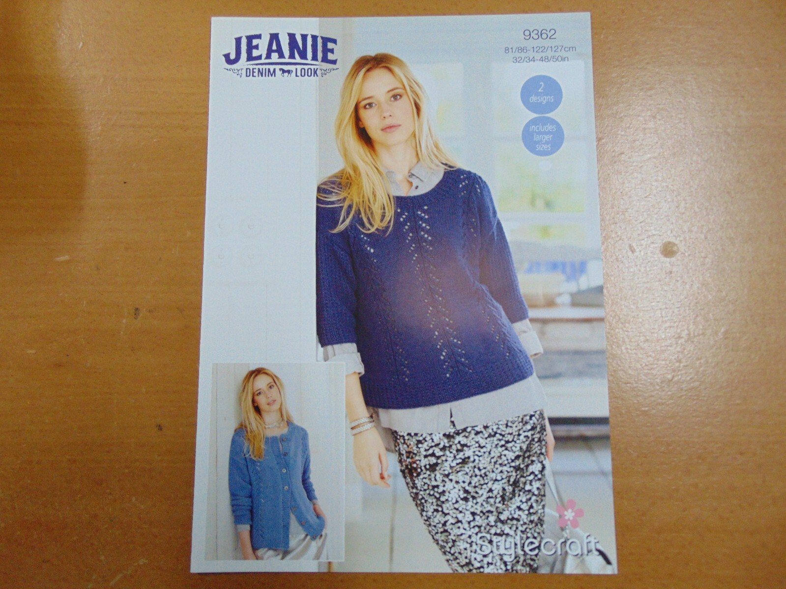 Stylecraft Aran Jumper and Cardigan Pattern 9362 2 Designs 32/34 - 48/50 in