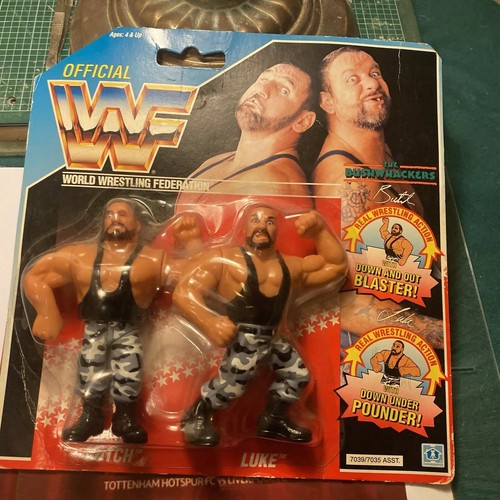 WWF Hasbro Bushwhackers New In Box Tag Team Figure...