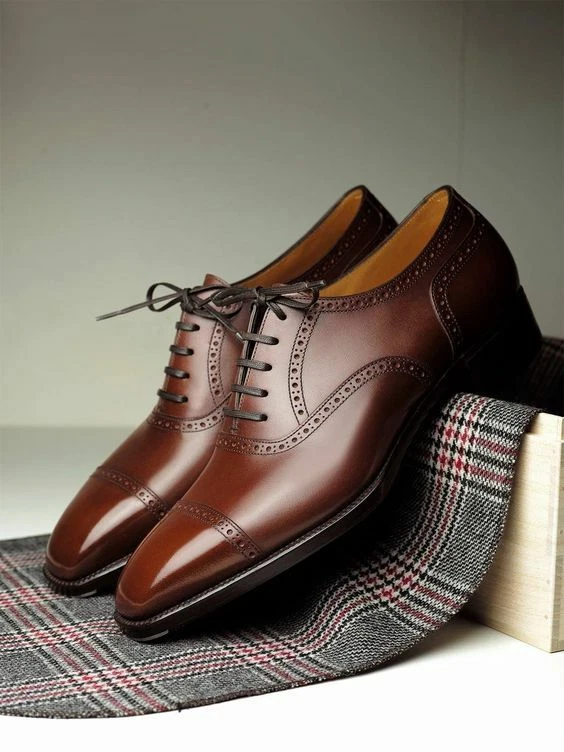 men’s brown leather dress shoes