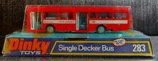 DINKY TOYS RED SINGLE DECKER BUS 1973 VINTAGE #283 "RED ARROW" NEW IN SEALED BOX
