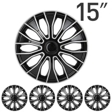 4Pcs 15" Wheel Covers Snap On Hubcaps Full Hub Caps For R15 Tire & Steel Rim