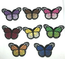 Monarch Butterfly Mini Small Embroidered Patch, Iron-On/Sew-On Applique Motif