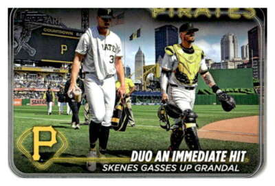 PAUL SKENES /YASMANI GRANDAL RC 2024 Topps Update #US160 ROOKIE Pirate ID:116830