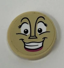 1 X Lego 14769pb133 Tile, Round 2 x 2 with Bottom Stud Holder with Face Sticker